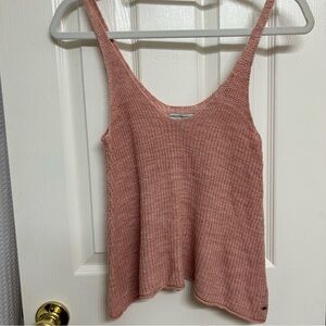 AE l Pink Sweater Knit Crop Tank